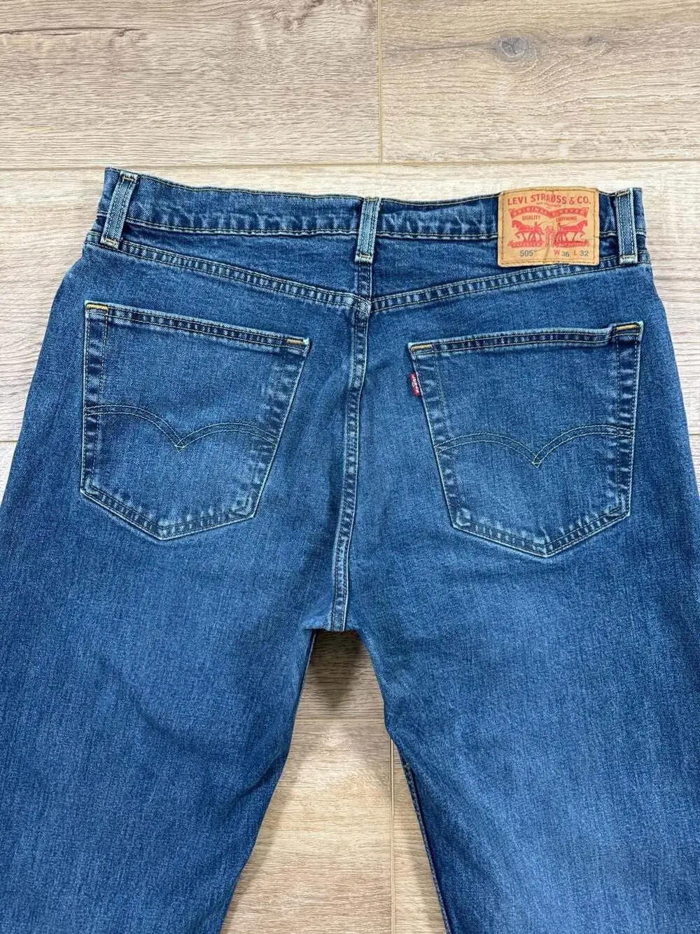 Vintage Levi’s 505 Jeans Mens W36 L32 Blue Straight Leg Made USA 90s
